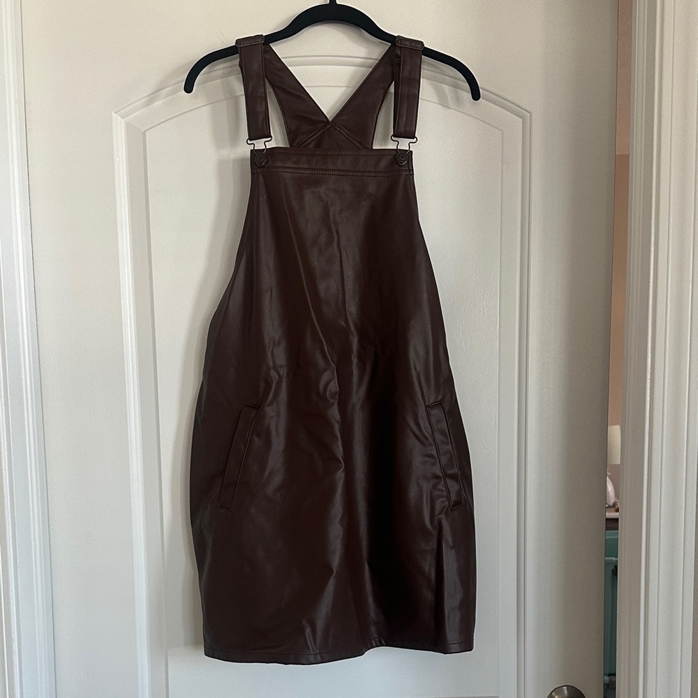Faux Leather Jumper